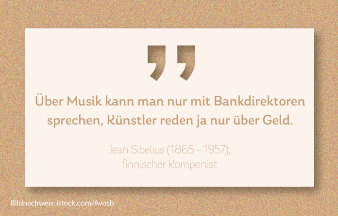 Musiknoten und Banknoten sind selten im Gleichklang